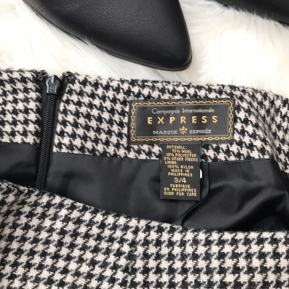 Express Houndstooth Blazer Skirt Suit Set - Picture 8 of 10